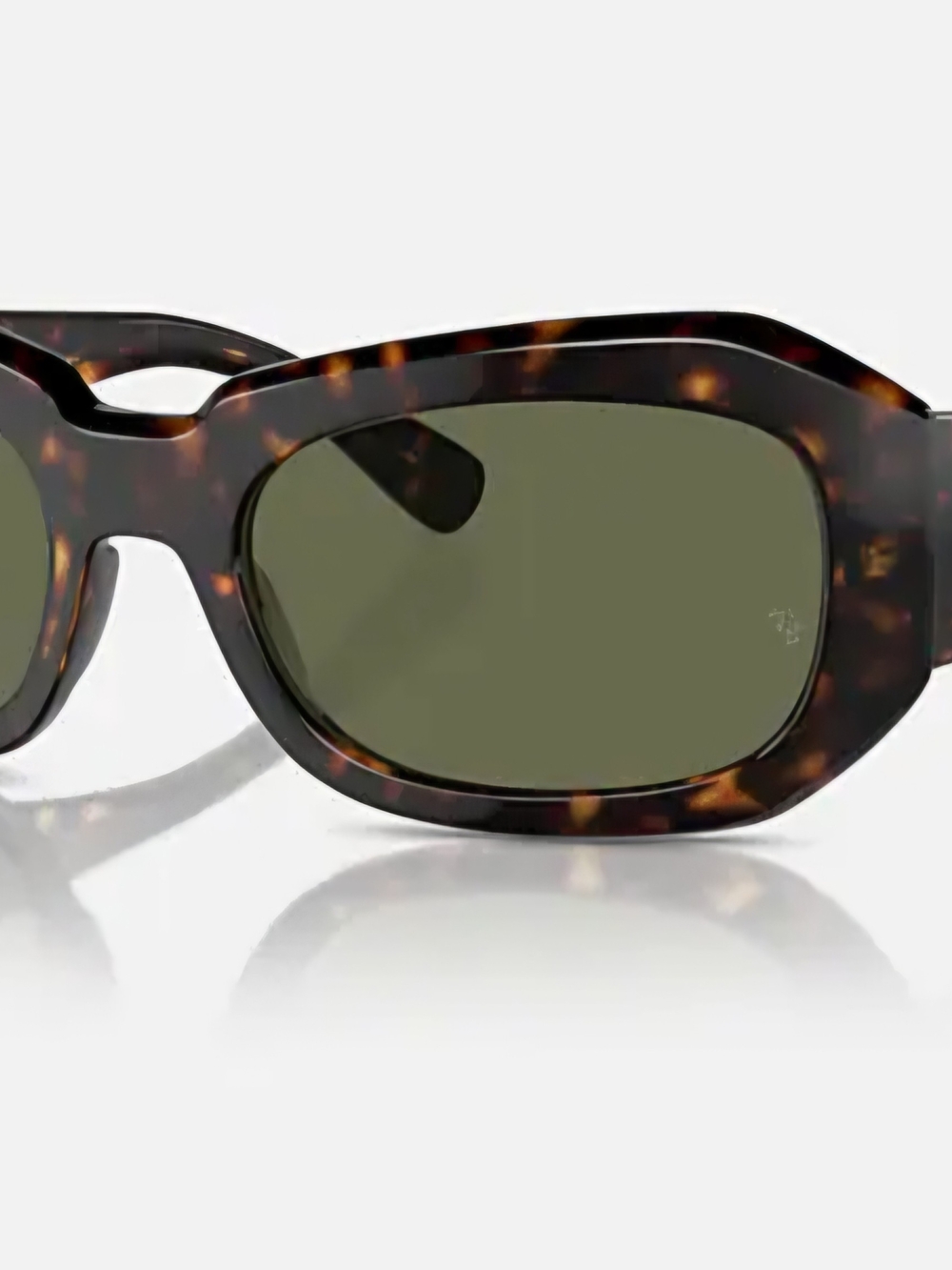 Ray-Ban BEATE Tortoiseshell Frame Sunglasses with Green Lenses